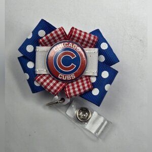 Chicago Cubs Badge Reel MLB Baseball Cubbies Souvenir Doctor ID Lanyard Name Tag